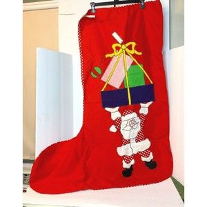 Extra Large Jumbo Christmas Stocking 41” X 19” Santa W/Presents